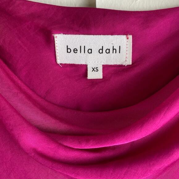 Bella Dahl Cowl Neck Cami Size XS Rich Magenta Pink Satin Going Out Date Night - Picture 8 of 11
